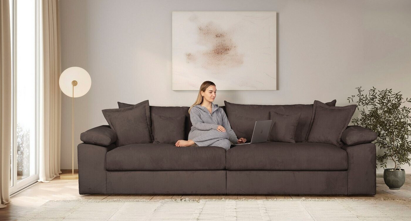 Home Affaire Big-Sofa Soft&Cosy XXL B: 303 cm OTTO. Verlässliche Qualität. Mega-Sofa Cord oder Chenille-Struktur mit Federkern & 4 Zierkissen dunkelbraun ab 899,99 € (Oktober 2026)
