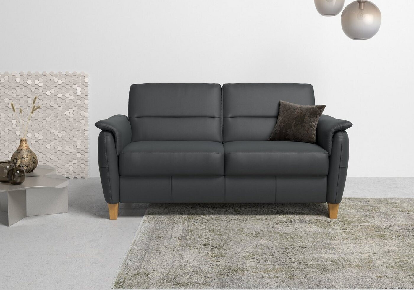 Premium Ledercouch Home Affaire CAVADORE Leder 3er-Sofa Palera / Landhaus-Couch mit ...