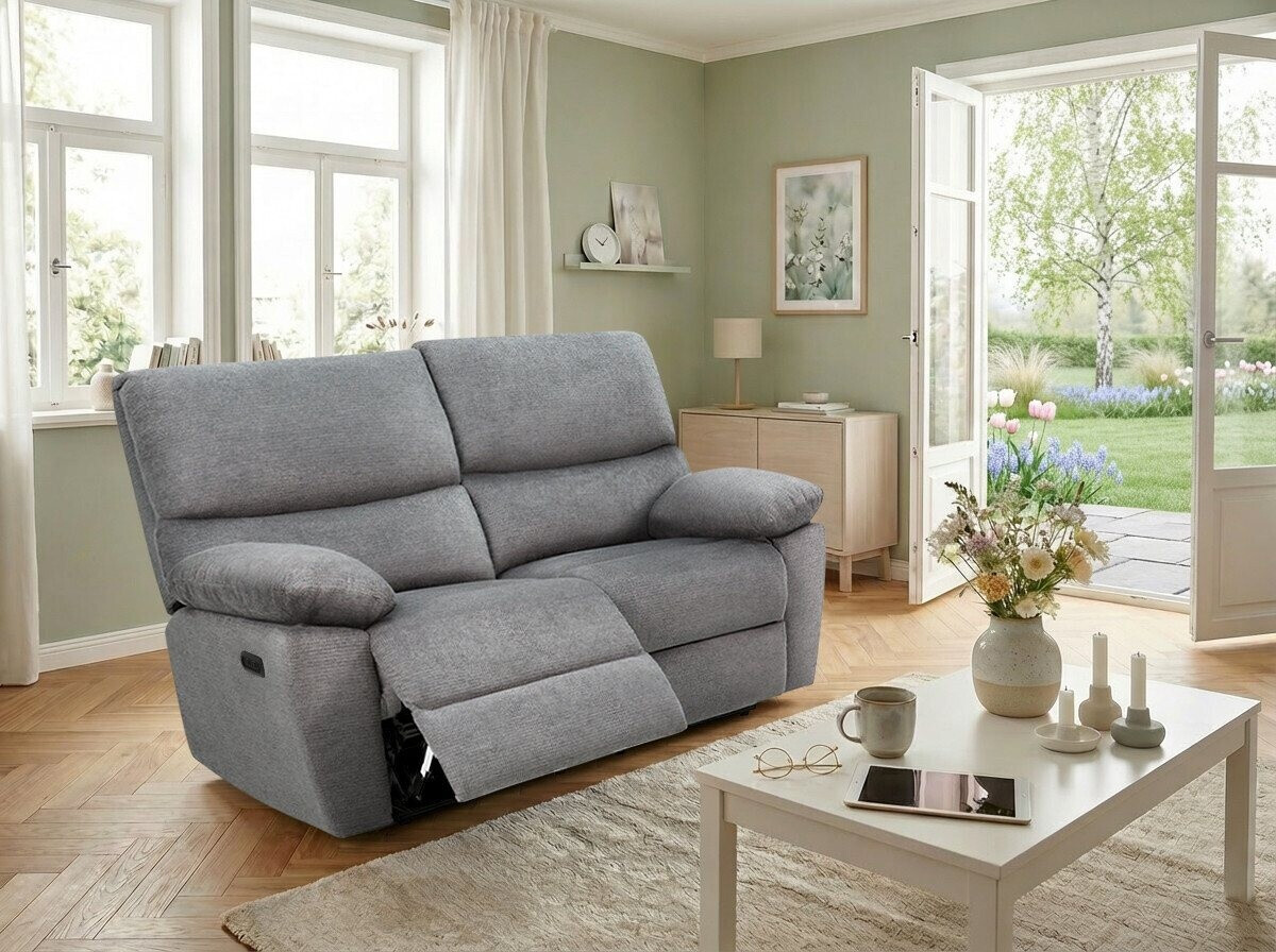 Home Affaire 2-Sitzer LANNOY mit manueller o. elektrischer Relaxfunktion in beiden Sitzen. Elektrische Variante mit USB A/C. Federkern Webstoff anthrazit ab 499,99 € (Oktober 2026)