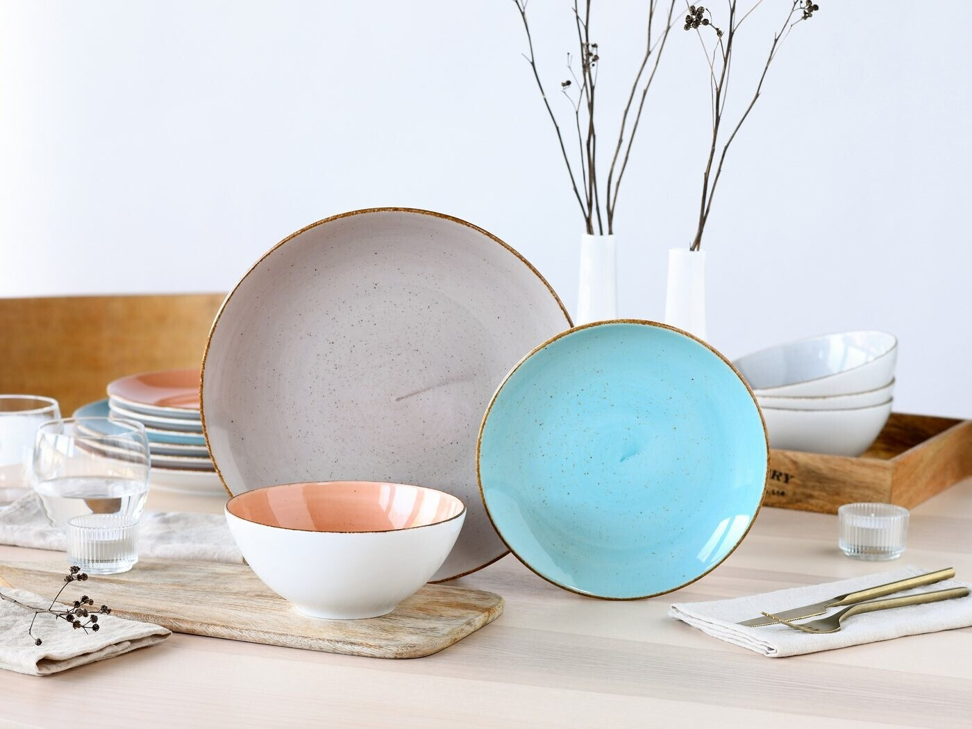 CreaTable 24817, Vintage Nature Bunt, Tellerset 12-tlg, Porzellan ab 89,66 € (Oktober 2026)