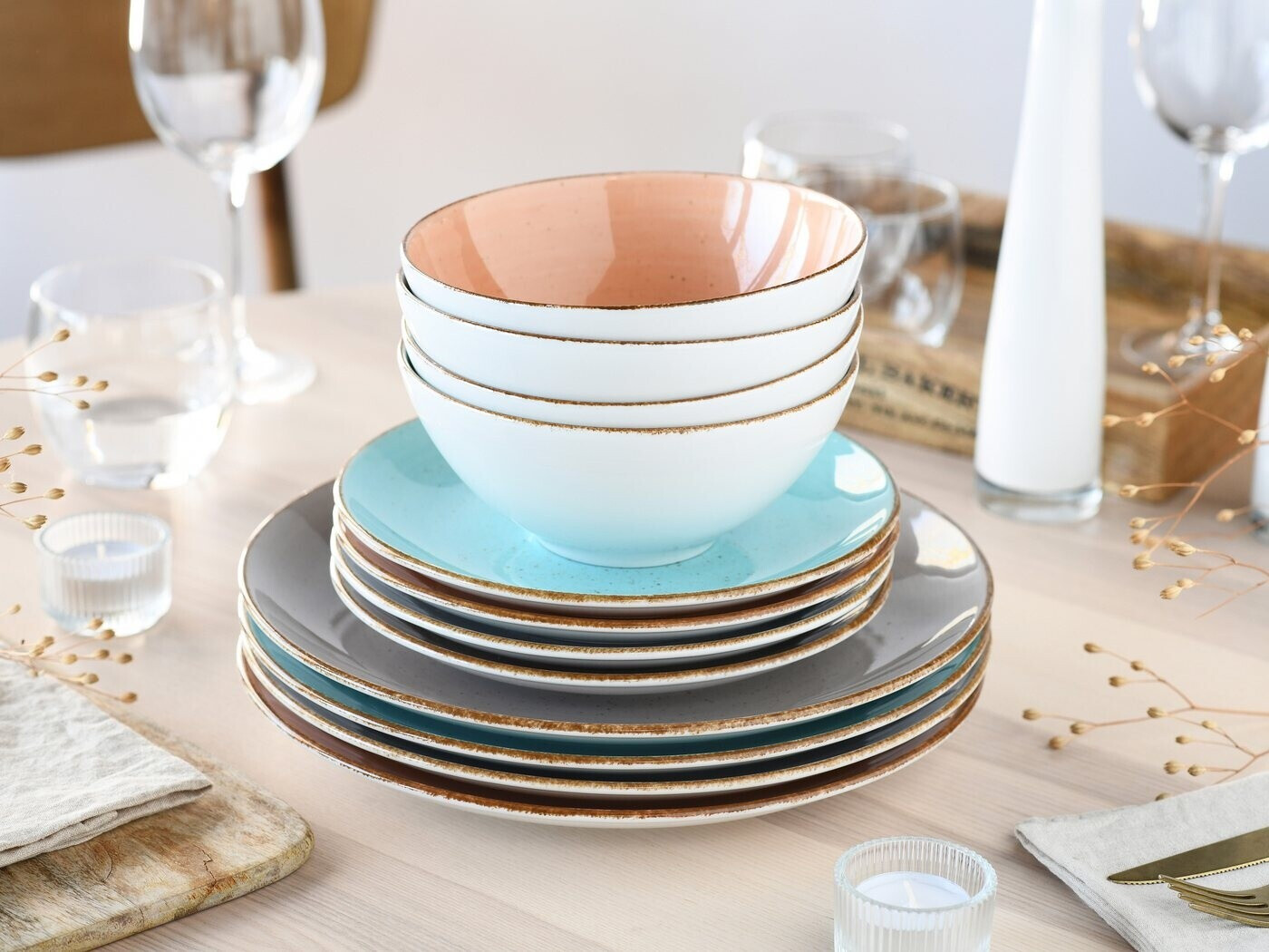 CreaTable 24817, Vintage Nature Bunt, Tellerset 12-tlg, Porzellan ab 90,17 € (Oktober 2026)