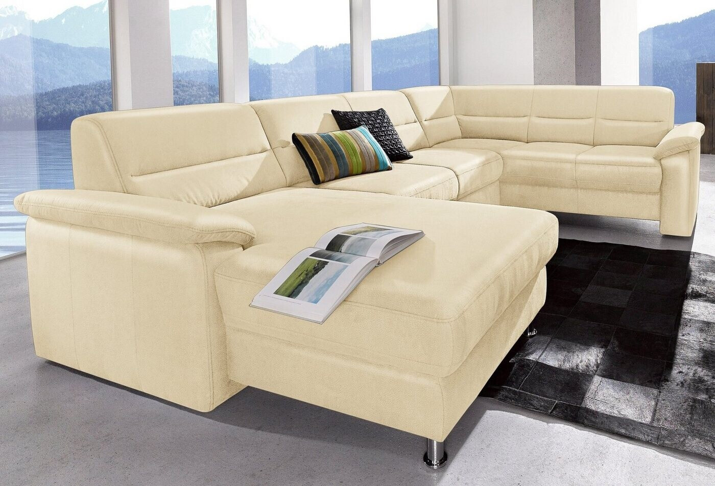 sit&more Wohnlandschaft Ascara U-Form inklusive Boxspring/Federkern-Polsterung wahlweise mit Bettfunktion creme Korpus: creme ab 2.249,99 € (Oktober 2026)