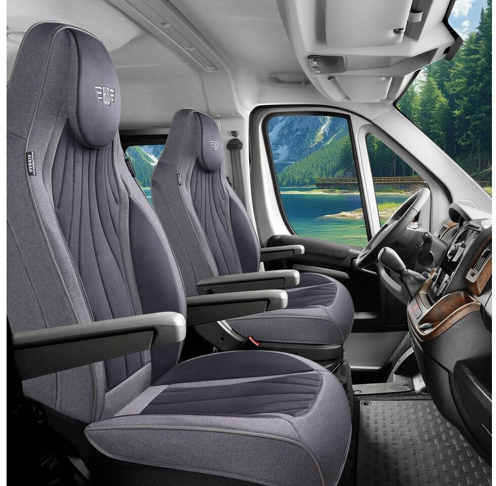 Bremer Sitzbezüge Autositzbezug für für Fiat Ducato 250 Sun Camper Hunter 630 Maxi (WPL412) Set Fahrer und Beifahrer Braun/Beige Braun ab 116,10 € | Preisvergleich bei