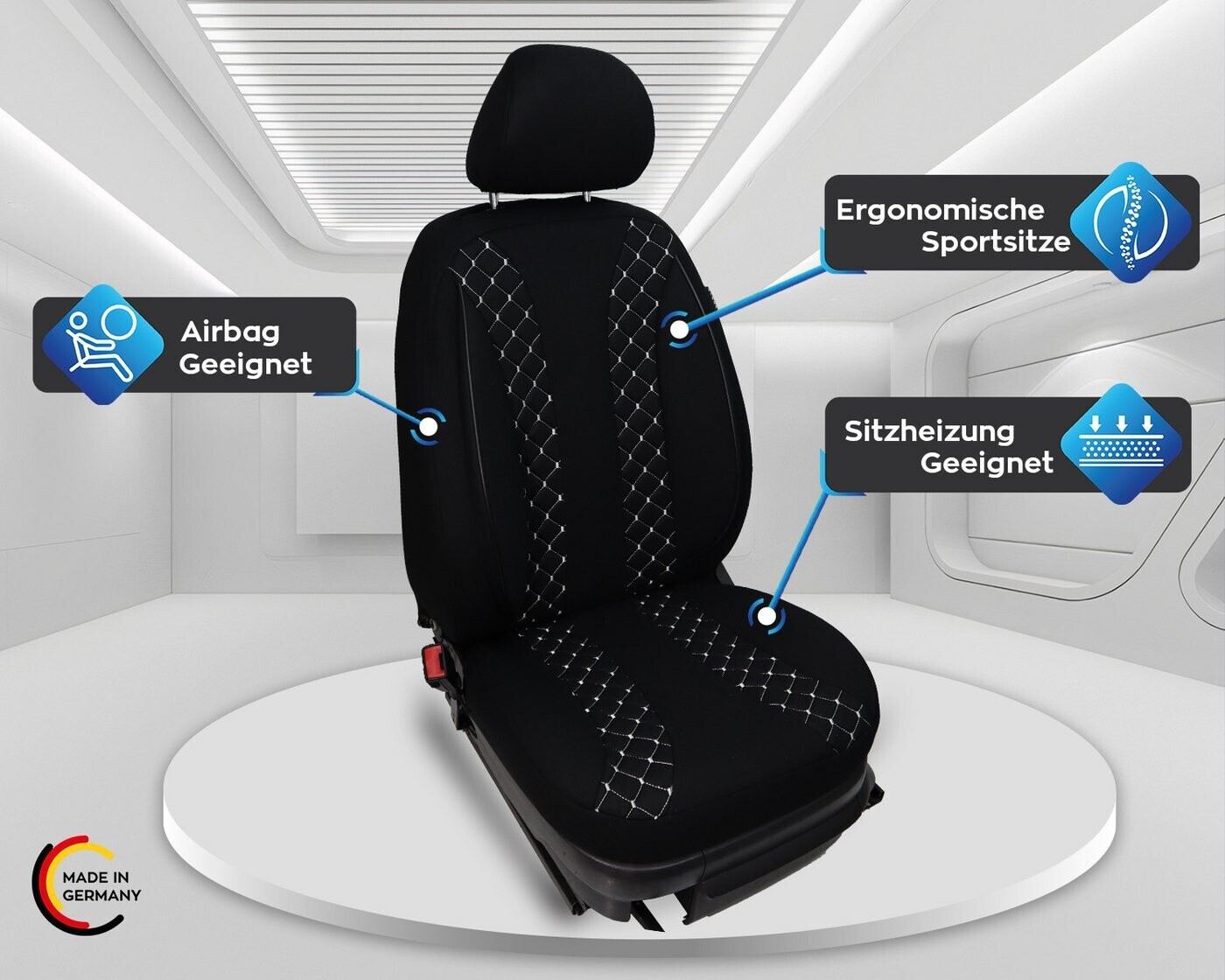 Bremer Sitzbezüge Autositzbezug für VW T5 T6 T6.1 Caravelle