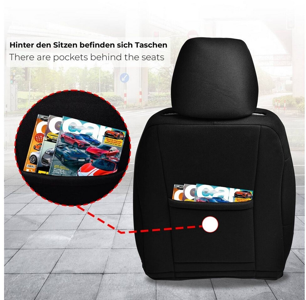 BREMER SITZBEZÜGE Autostoelhoezen Opel Insignia A 2008-2017 - Zwarte Stoelbekleding Set 2-Pack
