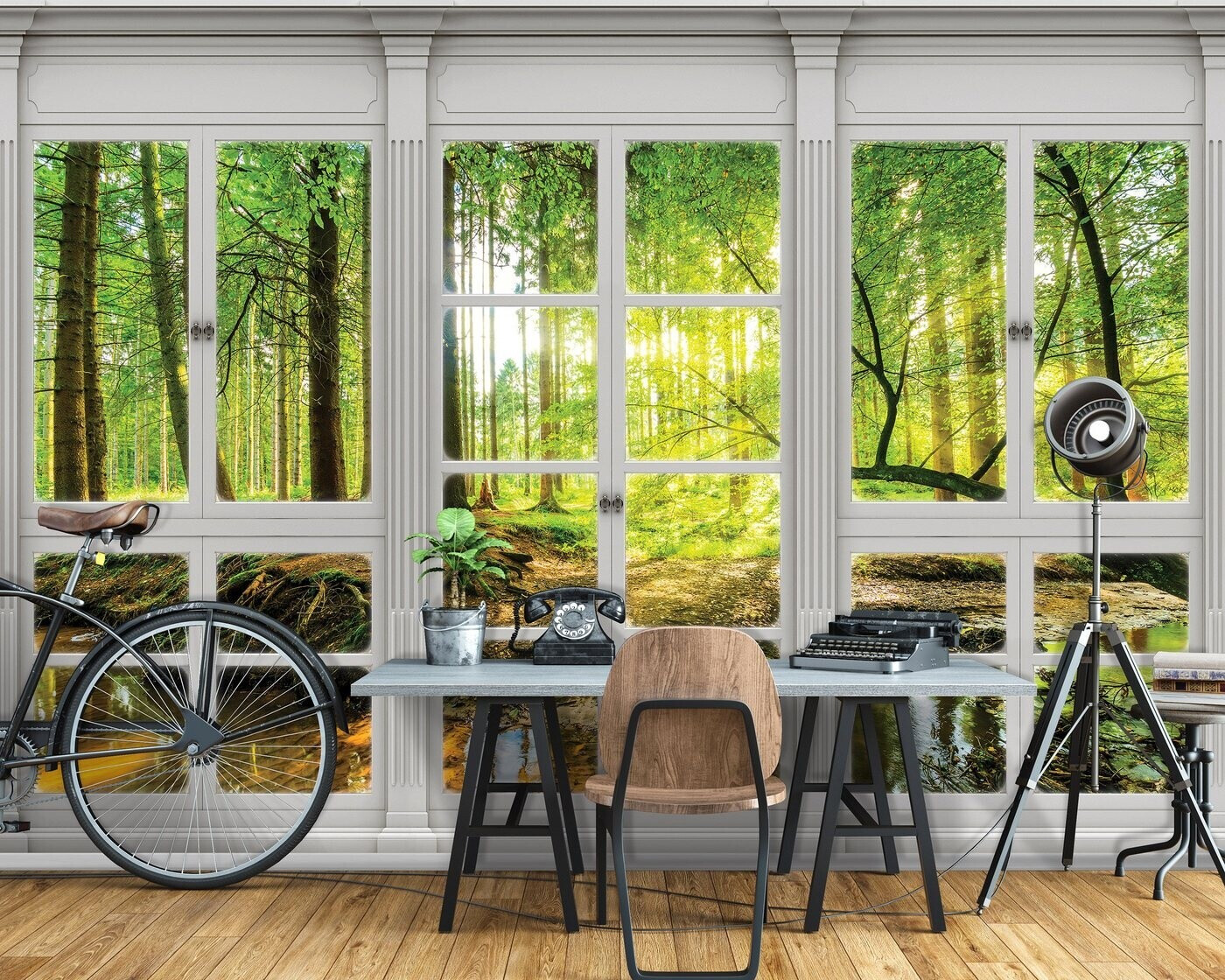 Wallarena Forwall Vlies Wanddeko Fenster Ausblick Moderne ...