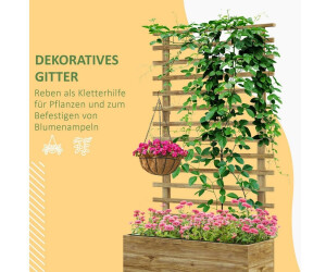 Outsunny Pflanzkasten Mit Holz Rankgitter 76 x 30 x 155cm ab 83.21  |  Vergleiche 7 Angebote auf idealo.de