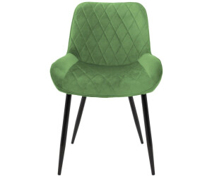 ML-Design eetkamerstoelen set van 6, fluwelen zitting, groen, woonkamerstoel met rugleuning en armleuningen, keukenstoel met gouden poten, gestoffeerde stoel met metalen frame, ergonomische armstoel