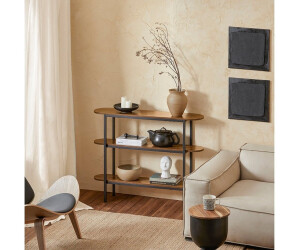 SoBuy FSB29-SCH Consoletafel Bijzettafel Metalen frame Zwart 80x75x30cm