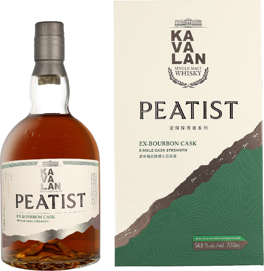Kavalan Peatist Ex Bourbon Cask 0.70 liter Whisky 54.8 % vol ab