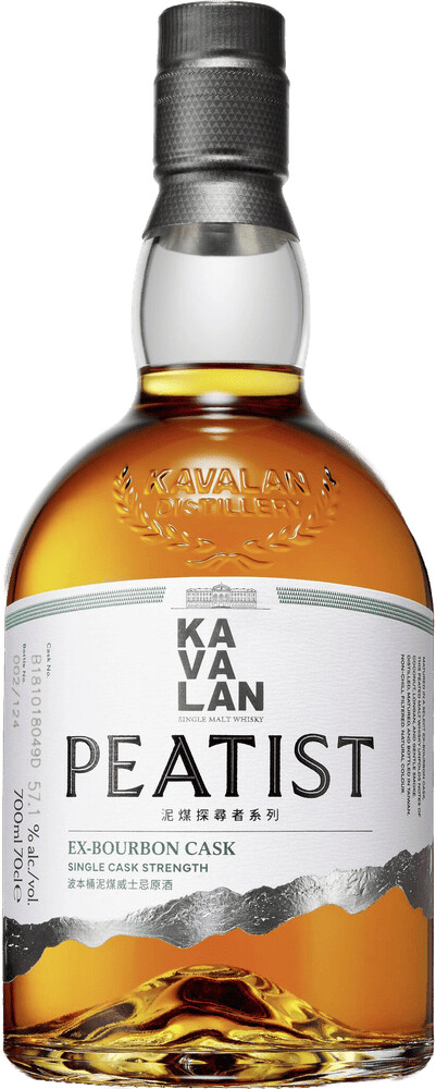 Kavalan Peatist Ex Bourbon Cask 0.70 liter Whisky 54.8 % vol ab