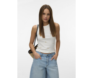 VERO MODA Vmsara Mette SS Top Box - Maglietta Donna Girocollo Maniche Corte, Taglio Normale, Casual Autunnale