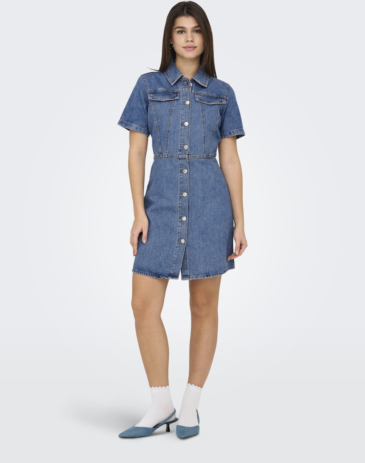 Onlsasia Robe Stretch DNM L/S AKM Noos, Bleu Foncé Denim, 3XL