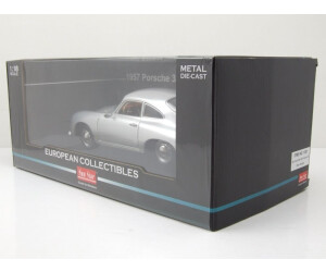 Sunstar 1350 1/18 Ölçek, 1957 Porsche 356A 1500 GS Carrera GT Polyantha Kirmizi Sergilemeye Hazir Metal Araba Modeli
