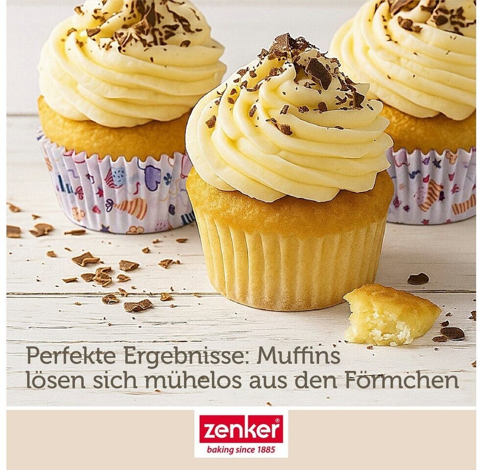 ZENKER Muffin Papierförmchen 5 cm x 3 cm Weiß 100 Stück kaufen bei