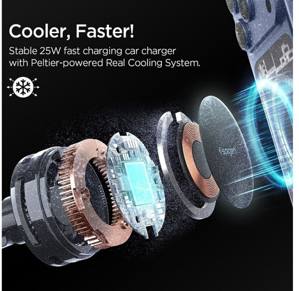 Spigen Essential CryoMax Qi2.2 Peltier Wireless Car Charger, Bild 4