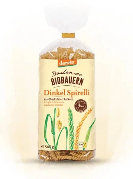 Biobauern Bodensee-Bio-Bauern Dinkel Spirelli hell demeter 500g ab 3,49 ...