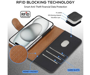 Custodia A Portafoglio Per LG G8 - Colore Azzurro Scuro/Nero, Con Vani Carte E Chiusura Magnetica, Cover Libro In Pelle Sintetica