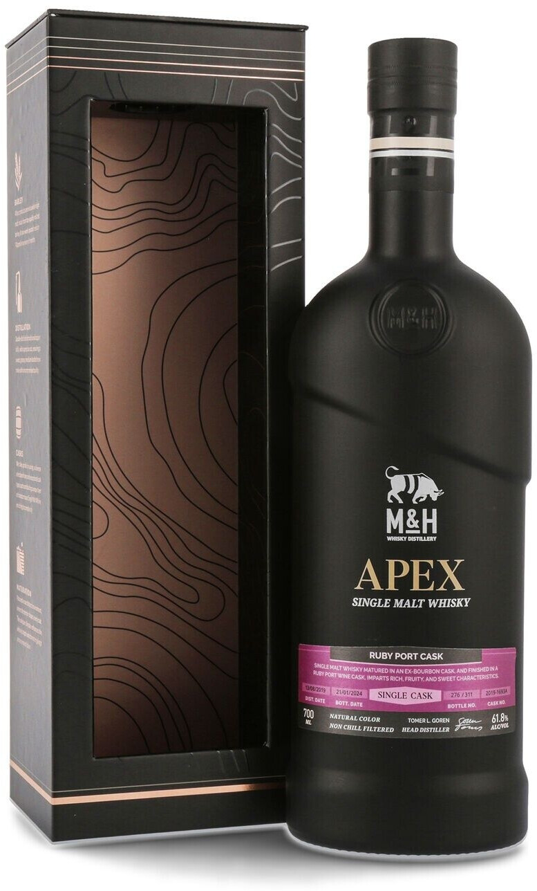 Milk & Honey Distillery APEX Black Ruby Port Cask Whisky 0,7l 61,8