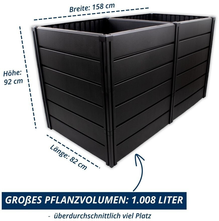 KHW Hochbeet Demeter XXL erweiterbar 158x82x92cm ab 182,89 € (Oktober 2026)