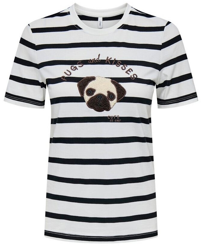 ONLY Onltanya Life Top Donna Con Stampa Leopardo E Maniche Corte - Girocollo - Colore Ballerino Di Nuvola - Taglia S