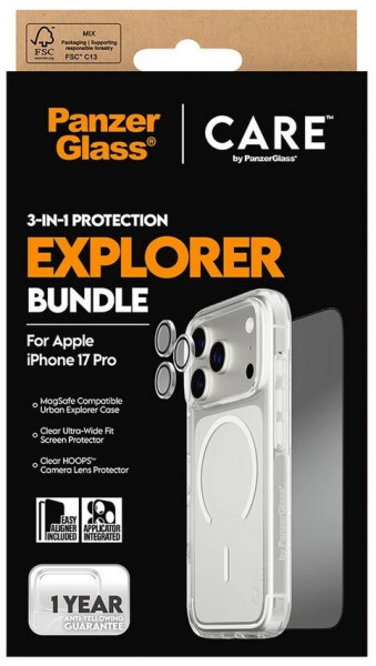 PanzerGlass Schutzfolie 3in1 Explorer Set Apple iPhone 17 Pro Transparent, Bild 5