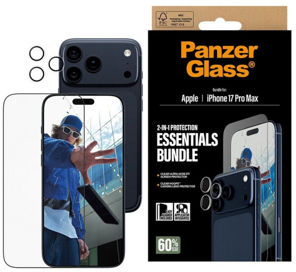 PanzerGlass Schutzfolie 2in1 Essentials Set 1 Stk Apple iPhone 17 Pro Max Transparent, Bild 2