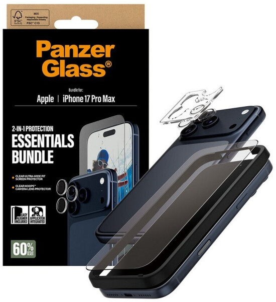 PanzerGlass Schutzfolie 2in1 Essentials Set 1 Stk Apple iPhone 17 Pro Max Transparent, Bild 5