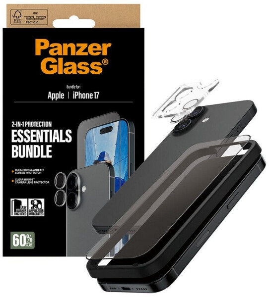 PanzerGlass Schutzfolie 2in1 Essentials Set Apple iPhone 17 Transparent, Bild 5