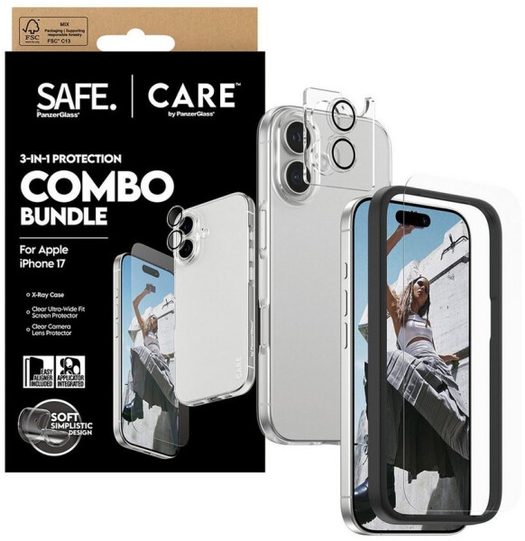 PanzerGlass Schutzfolie Safe Care 3in1 Bundle 1 Stk Apple iPhone 17 Transparent, Bild 5