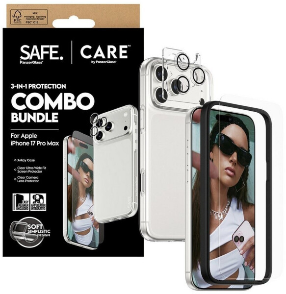 PanzerGlass Schutzfolie SAFE CARE 3in1 Bundle 3 Stk Apple iPhone 17 Pro Max Transparent, Bild 5