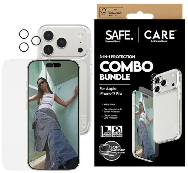 PanzerGlass Schutzfolie SAFE CARE 3in1 Protection Bundle 1 Stk Apple iPhone 17 Pro Transparent, Bild 2
