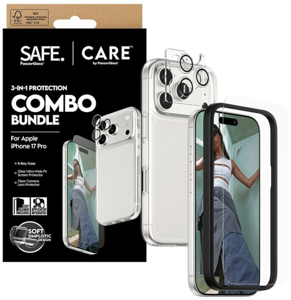PanzerGlass Schutzfolie SAFE CARE 3in1 Protection Bundle 1 Stk Apple iPhone 17 Pro Transparent, Bild 5