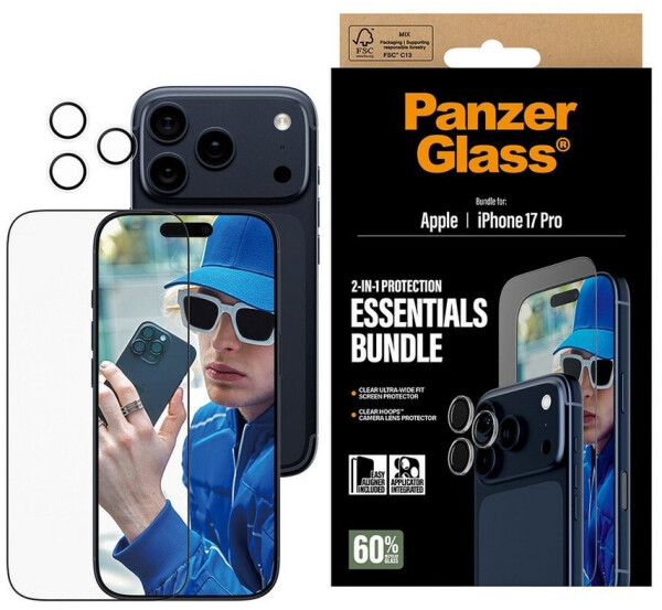 PanzerGlass Schutzfolie 2in1 Essentials Set 1 Stk Apple iPhone 17 Pro Transparent, Bild 2