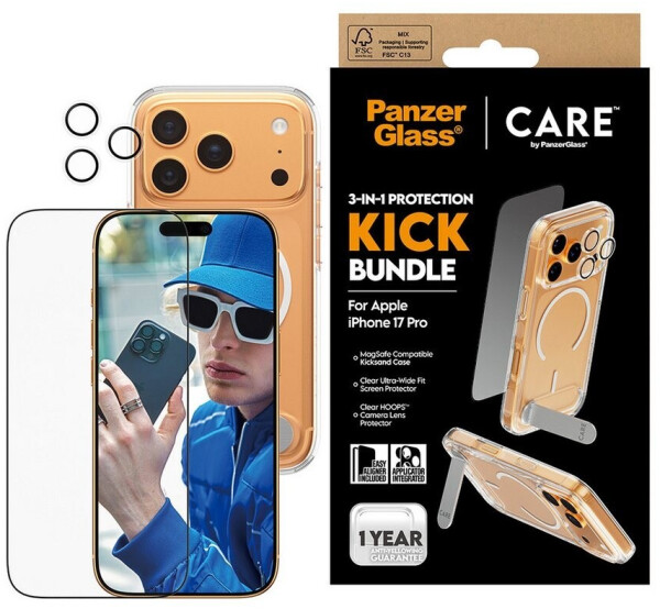 PanzerGlass Schutzfolie 3in1 Kick Set 1 Stk Apple iPhone 17 Pro Transparent, Bild 2