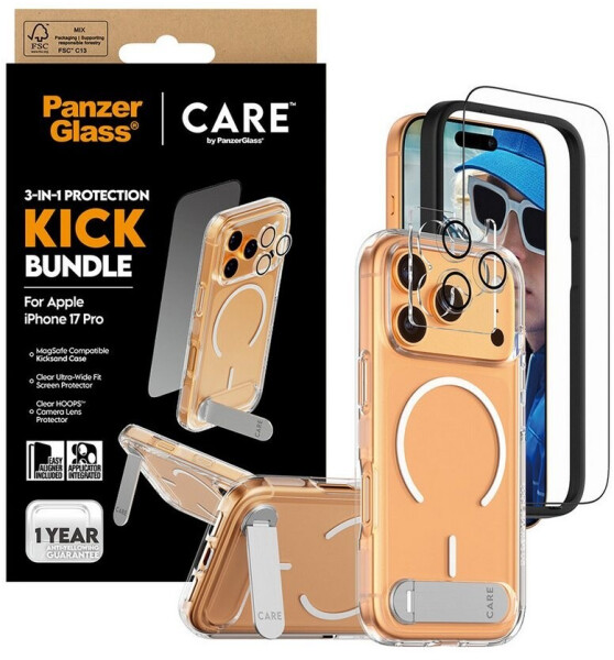 PanzerGlass Schutzfolie 3in1 Kick Set 1 Stk Apple iPhone 17 Pro Transparent, Bild 5