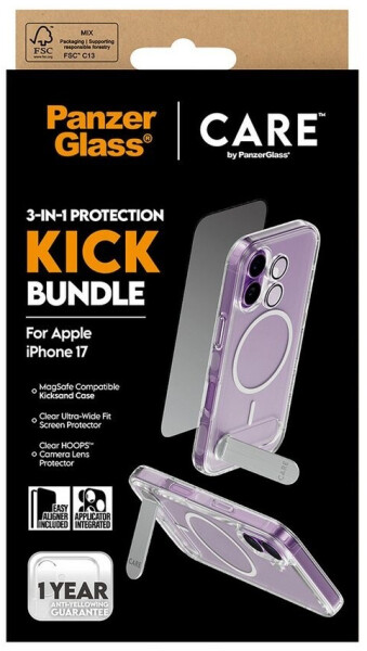 PanzerGlass Schutzfolie 3in1 Kick Set 1 Stk Apple iPhone 17 Transparent, Bild 3