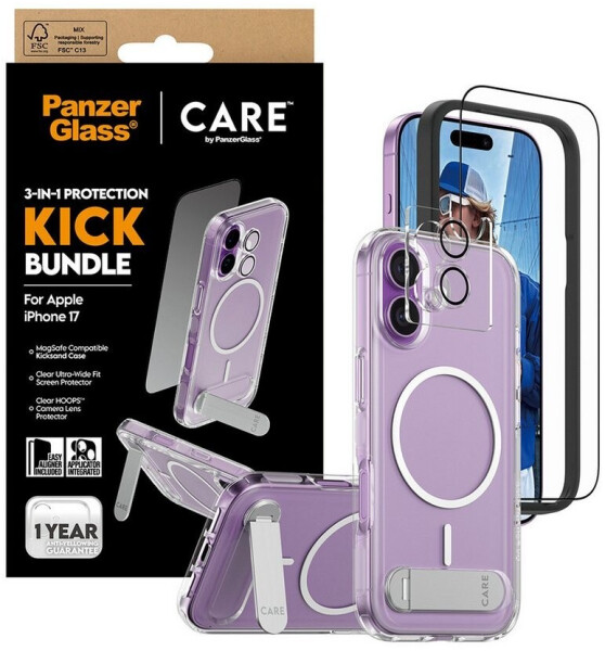 PanzerGlass Schutzfolie 3in1 Kick Set 1 Stk Apple iPhone 17 Transparent, Bild 5