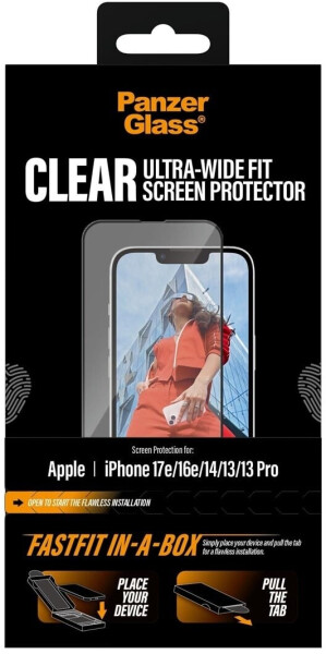 PanzerGlass Schutzfolie PanzerGlass Ultra Wide Fit 1 Stk Apple iPhone 13 13 Pro 14 16e 17e Transparent, Bild 2