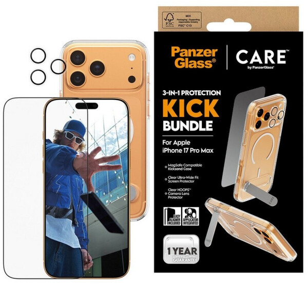 PanzerGlass Schutzfolie 3in1 Kick Set 1 Stk Apple iPhone 17 Pro Max Transparent, Bild 2