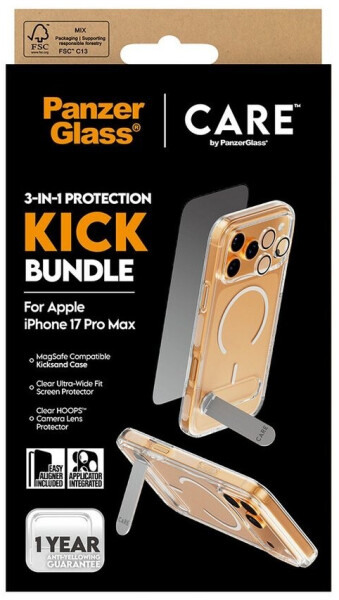 PanzerGlass Schutzfolie 3in1 Kick Set 1 Stk Apple iPhone 17 Pro Max Transparent, Bild 3