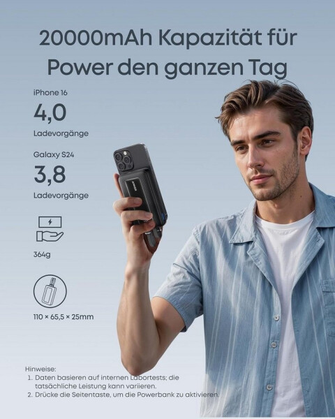 Anker Powerbank 20K 45W (A110M), Bild 4