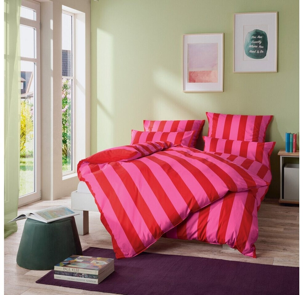 Erwin Müller Perkal Bettwäsche 135x220 cm (40x80 cm) rot-pink ab 61,95 € (Oktober 2026)