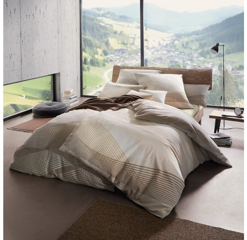 Erwin Müller Seersucker Bettwäsche 135x220 cm (80x80 cm) taupe ab 29,95 € (Oktober 2026)