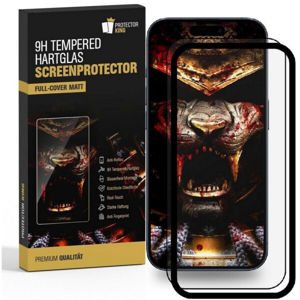 Protectorking 6x iPhone 17 Panzerglas 9H Full Screen matt Anti Reflex