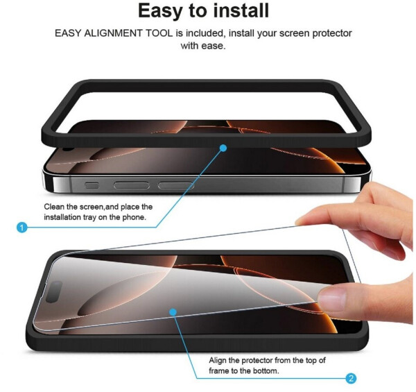 Protectorking 6x iPhone 17 Panzerglas 9H Full Screen matt Anti Reflex, Bild 2