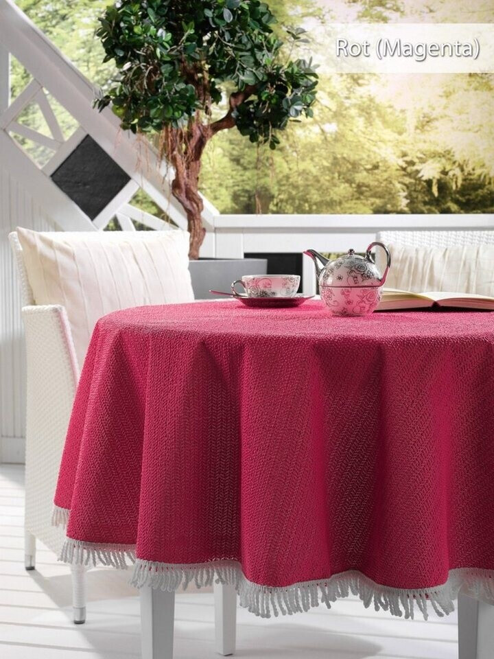 Beautex Garten Balkon Terrasse Camping Tischdecke, Eckig Rund Oval, Größe und (1-tlg), Rot, Oval 150x210 cm ab 26,99 € (Oktober 2026)