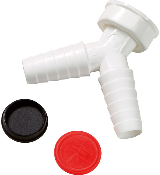 Sanitop Wingenroth 22405 5, 45 Grad Y-Schlauchverschraubung Zum Anschluss der Ablaufschläuche zweier Waschmaschinen oder Spülmaschinen, Bild 4