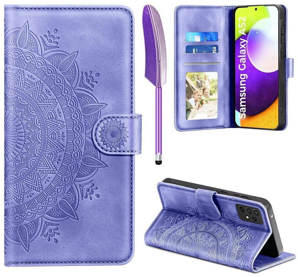 LuxusKollektion Flip Case Handyhlle Samsung Galaxy A52S 5G Flip Leder Case  Lila ab 31.59  | Vergleiche 4 Angebote auf idealo.de