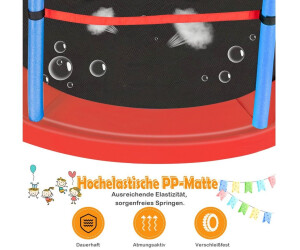 COSTWAY 165 cm tuintrampoline met veiligheidsnet, trampoline tot 135 kg belastbaar, indoor-/outdoortrampoline voor kinderen vanaf 3 jaar (blauw, 165x191cm COSTWAY 165 cm tuintrampoline met veiligheidsnet, trampoline tot 135 kg belastbaar, indoor-/outdoortrampoline voor kinderen vanaf 3 jaar (blauw, 165x191cm
